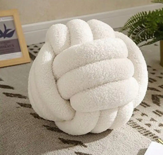 Boucle Knotted Soft Ball Cushion